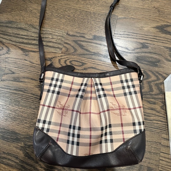 Burberry Haymarket Hartham Crossbody Purse - Picture 1 of 9